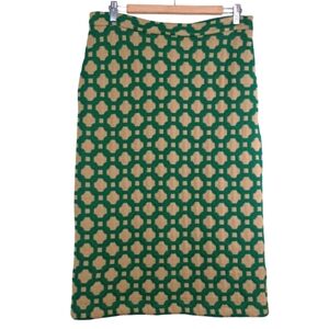 Charlie & Robin Retro Quilted Grandmacore Wool Blend Sz 12 Pencil Skirt